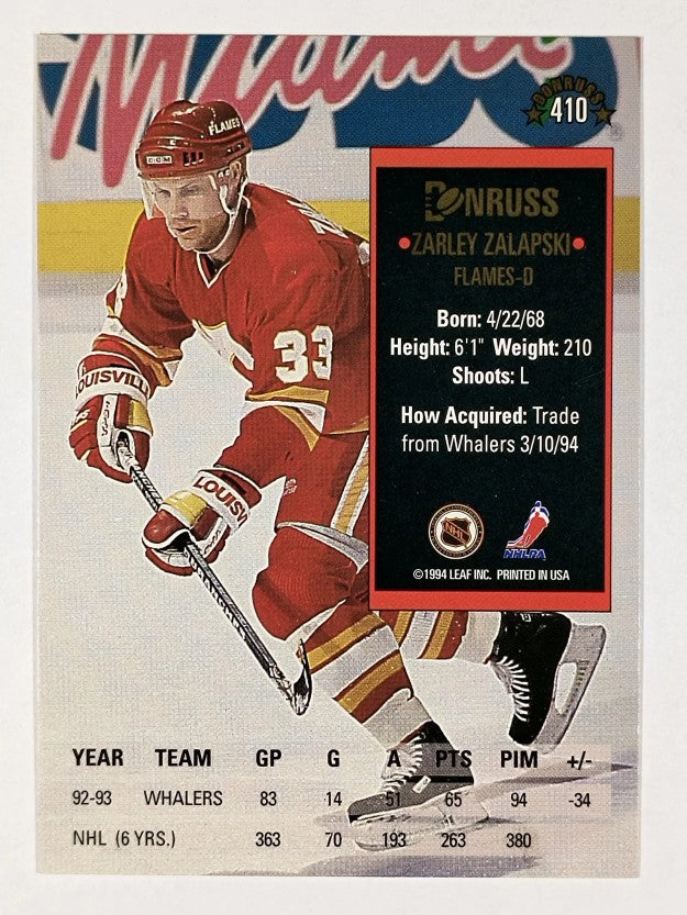 1993-94 Donruss #410 Zarley Zalapski