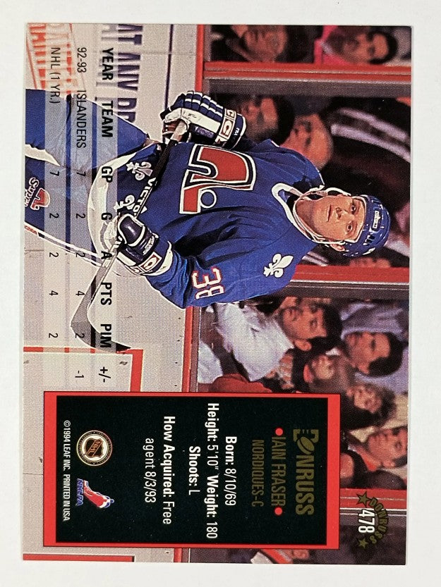 1993-94 Donruss #478 Iain Fraser RC