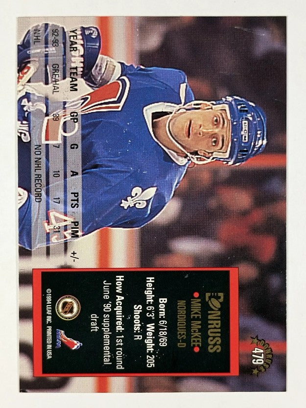 1993-94 Donruss #479 Mike McKee RC