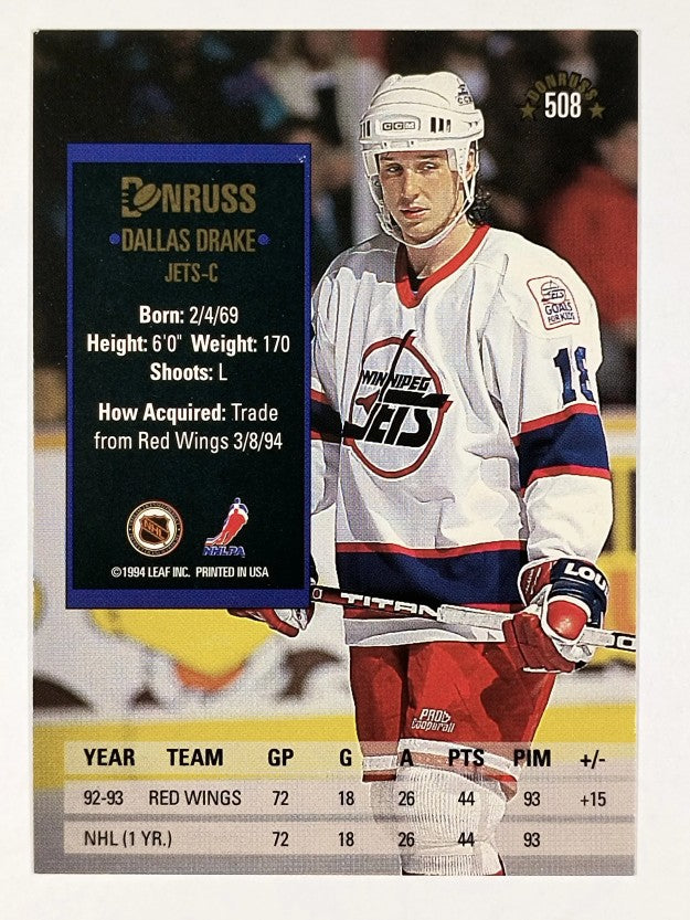 1993-94 Donruss #508 Dallas Drake