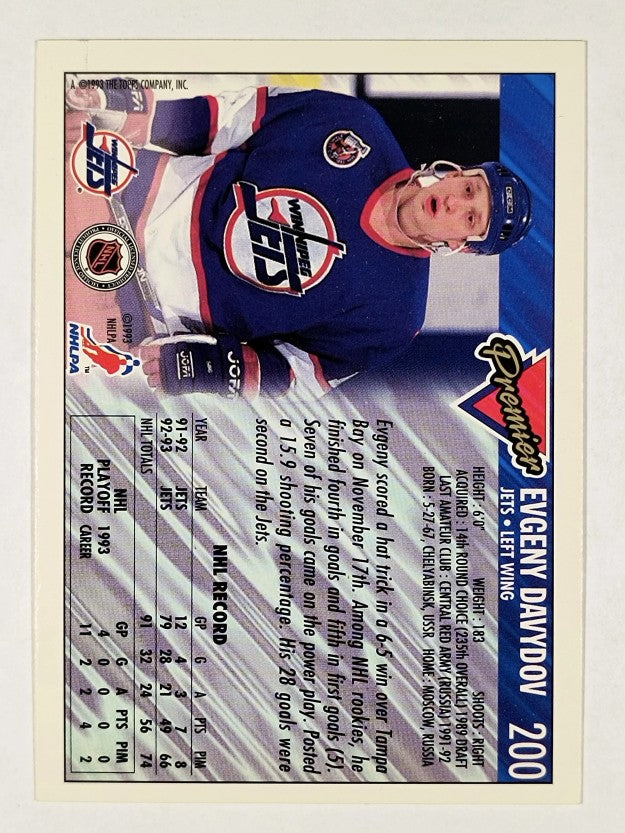1993-94 Topps Premier Gold #200 Evgeny Davydov