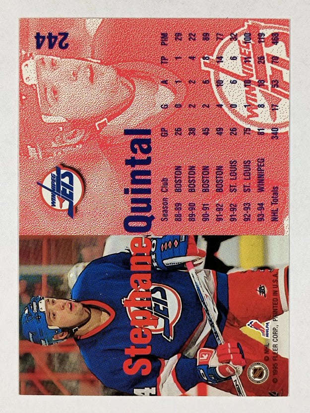 1994-95 Fleer #244 Stephane Quintal