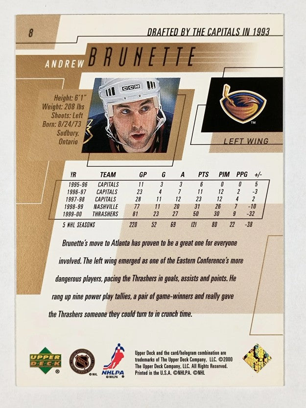 2000-01 Upper Deck #8 Andrew Brunette