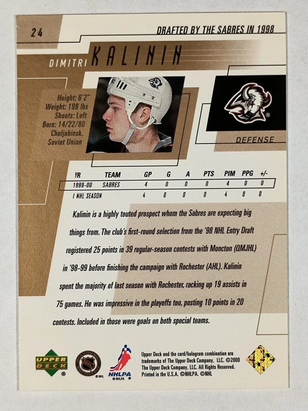 2000-01 Upper Deck #24 Dimitri Kalinin