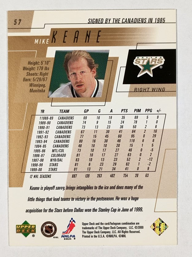 2000-01 Upper Deck #57 Mike Keane