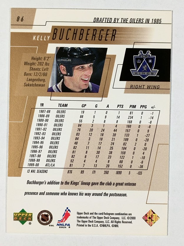 2000-01 Upper Deck #86 Kelly Buchberger