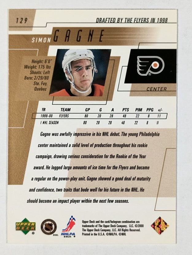 2000-01 Upper Deck #129 Simon Gagne