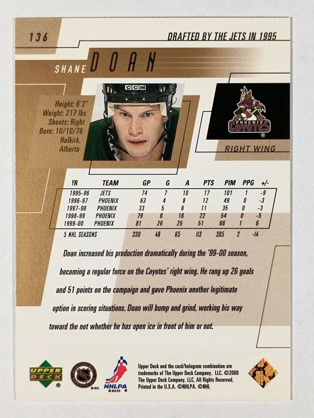 2000-01 Upper Deck #136 Shane Doan