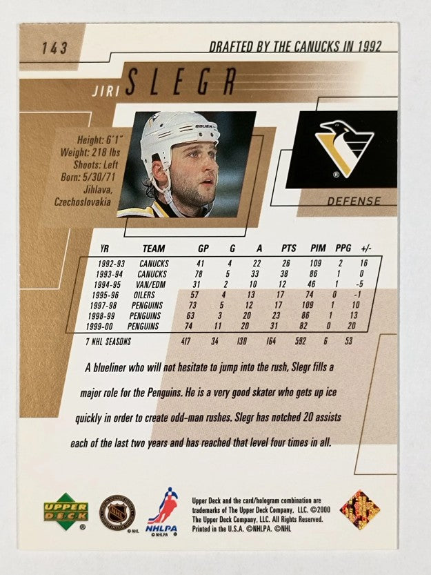 2000-01 Upper Deck #143 Jiri Slegr