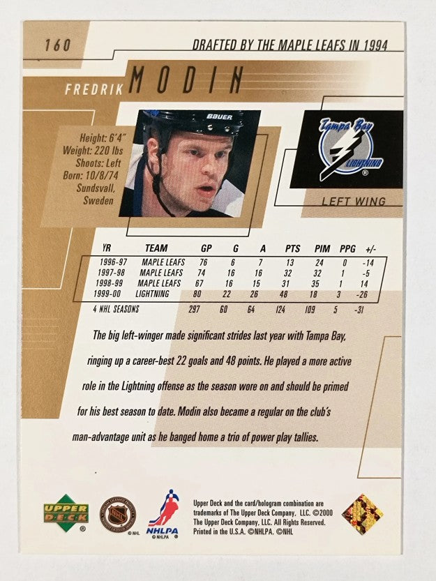 2000-01 Upper Deck #160 Fredrik Modin