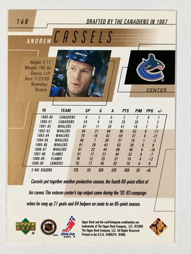 2000-01 Upper Deck #168 Andrew Cassels