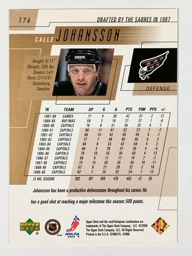 2000-01 Upper Deck #176 Calle Johansson