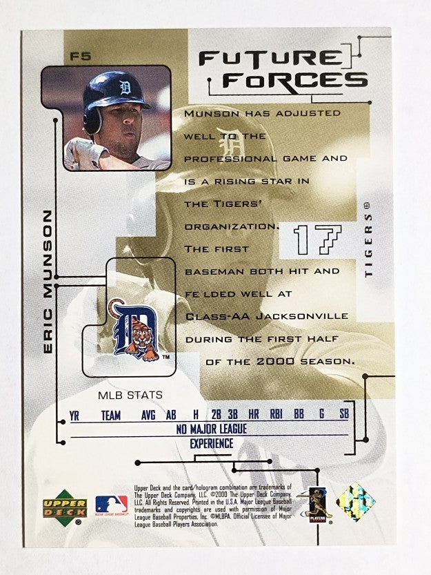 2000 Upper Deck Pros and Prospects Future Forces #F5 Eric Munson