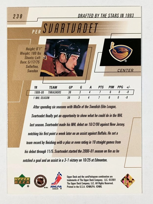 2000-01 Upper Deck #238 Per Svartvadet