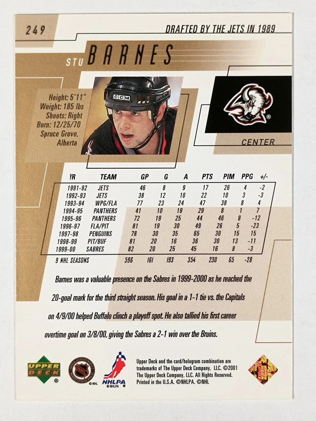 2000-01 Upper Deck #249 Stu Barnes