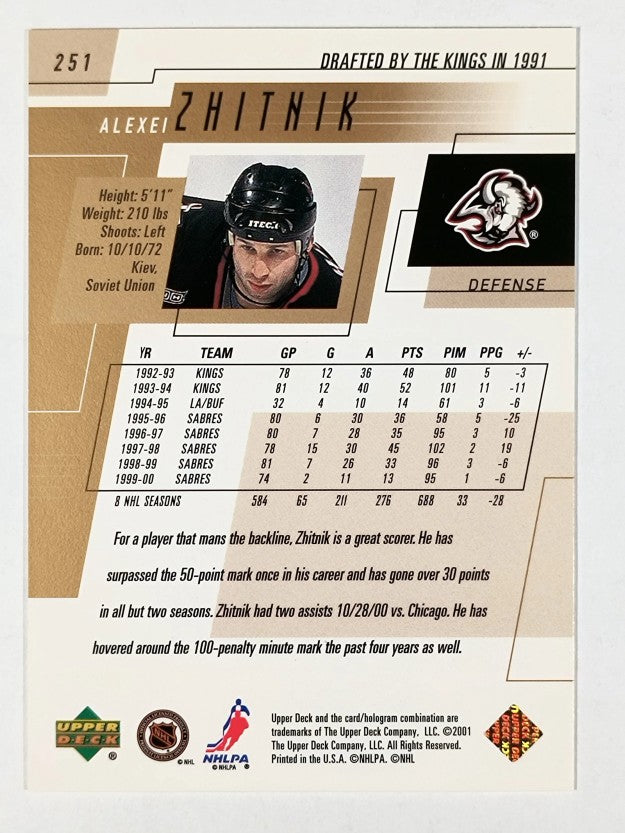 2000-01 Upper Deck #251 Alexei Zhitnik