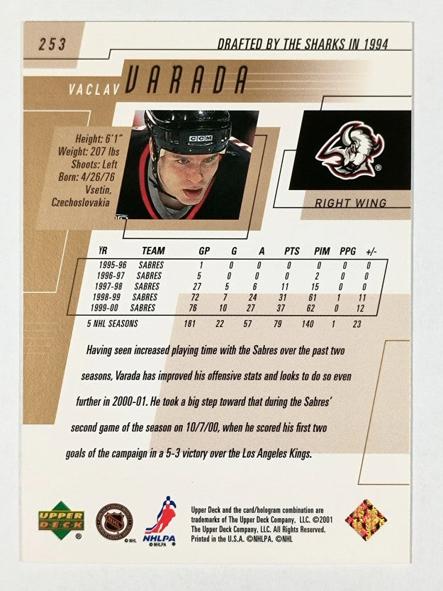2000-01 Upper Deck #253 Vaclav Varada