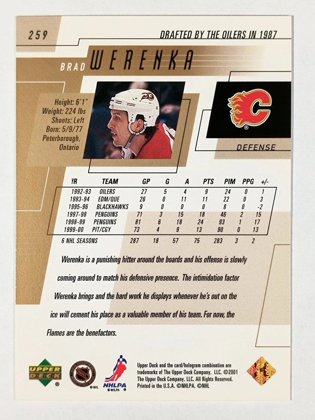 2000-01 Upper Deck #259 Brad Werenka