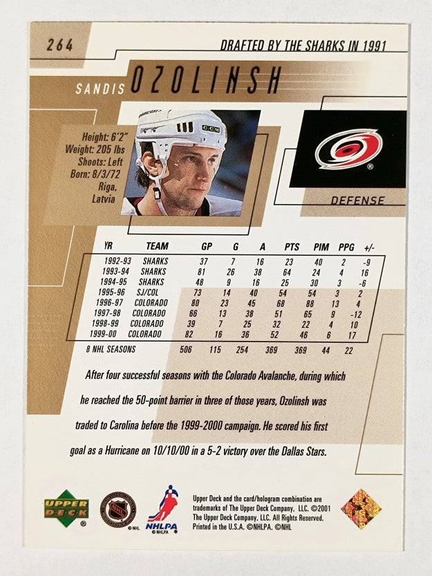 2000-01 Upper Deck #264 Sandis Ozolinsh