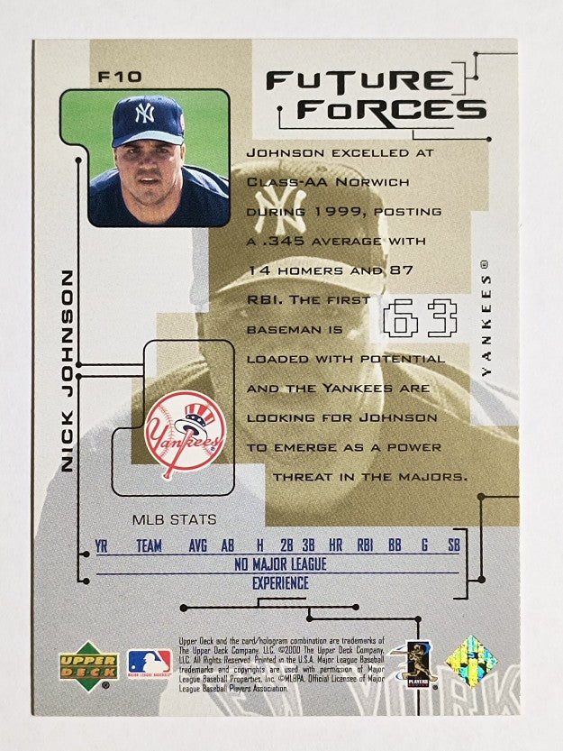 2000 Upper Deck Pros and Prospects Future Forces #F10 Nick Johnson