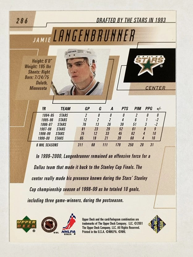 2000-01 Upper Deck #286 Jamie Langenbrunner