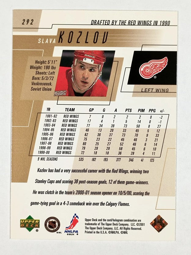 2000-01 Upper Deck #292 Slava Kozlov