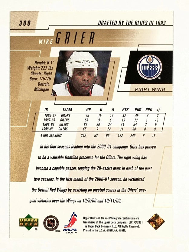 2000-01 Upper Deck #300 Mike Grier