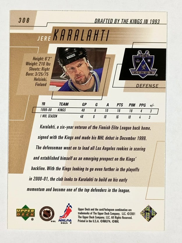 2000-01 Upper Deck #308 Jere Karalahti