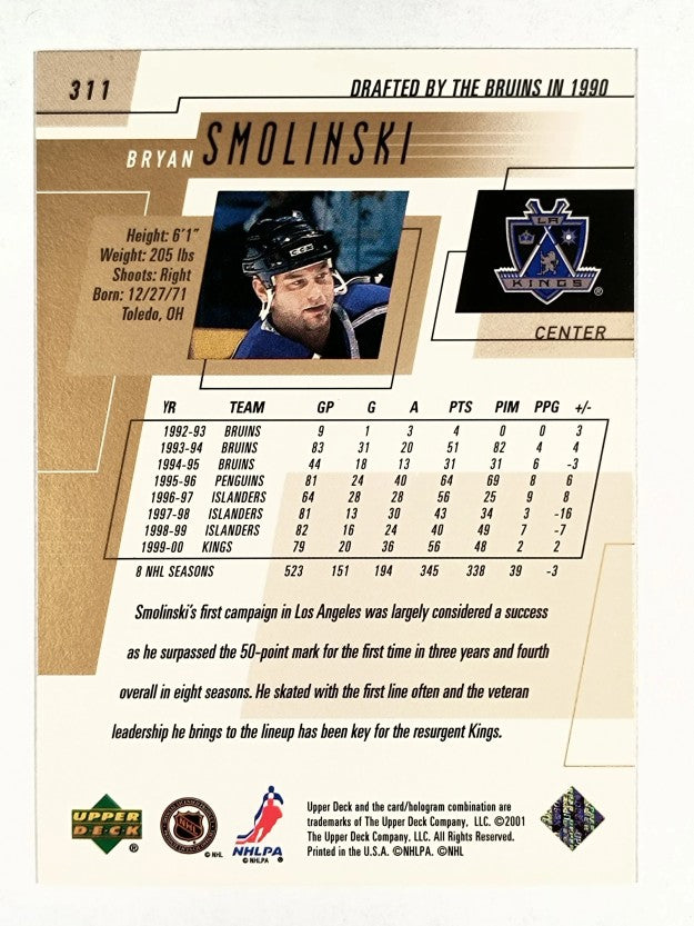2000-01 Upper Deck #311 Bryan Smolinski