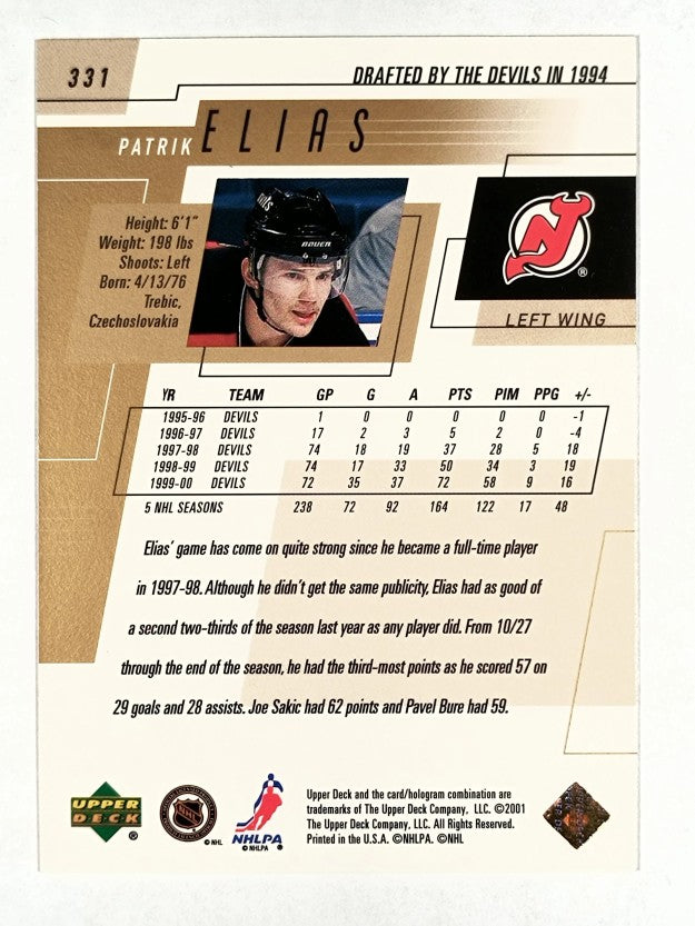 2000-01 Upper Deck #331 Patrik Elias