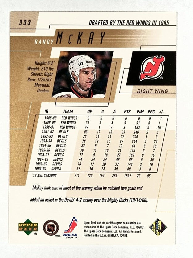 2000-01 Upper Deck #333 Randy McKay
