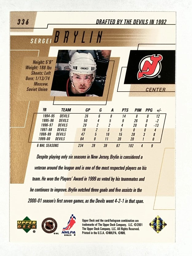 2000-01 Upper Deck #336 Sergei Brylin