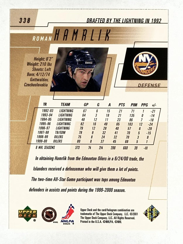 2000-01 Upper Deck #338 Roman Hamrlik