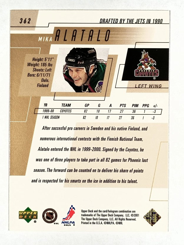 2000-01 Upper Deck #362 Mika Alatalo