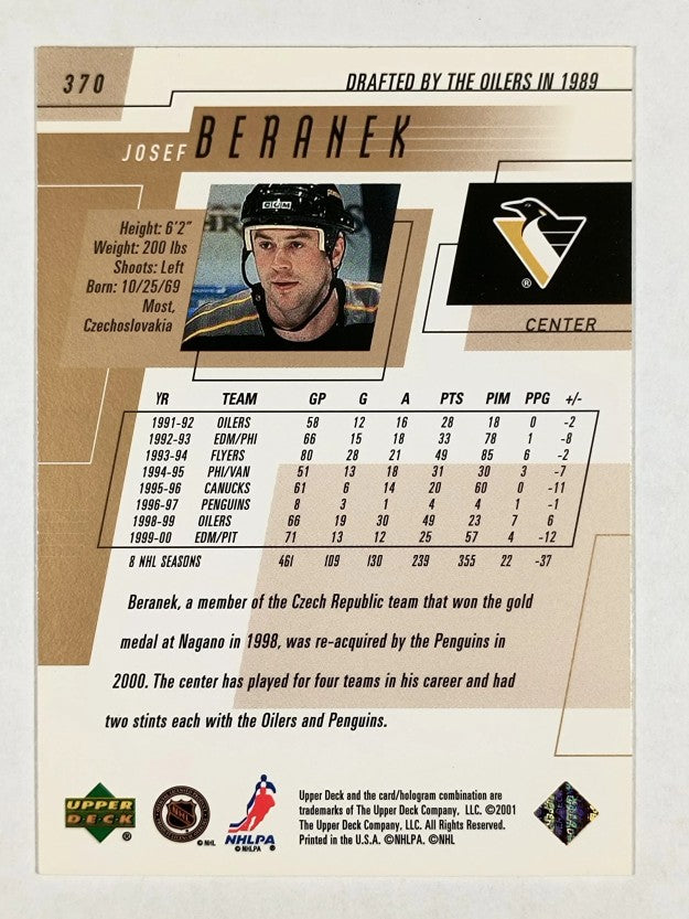 2000-01 Upper Deck #370 Josef Beranek