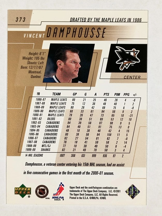 2000-01 Upper Deck #373 Vincent Damphousse