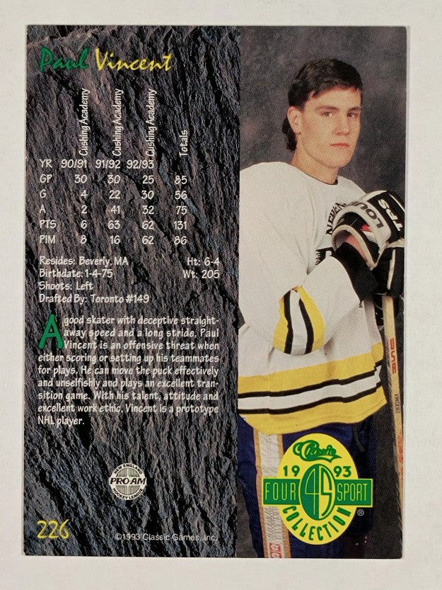 1993 Classic Four Sport #226 Paul Vincent