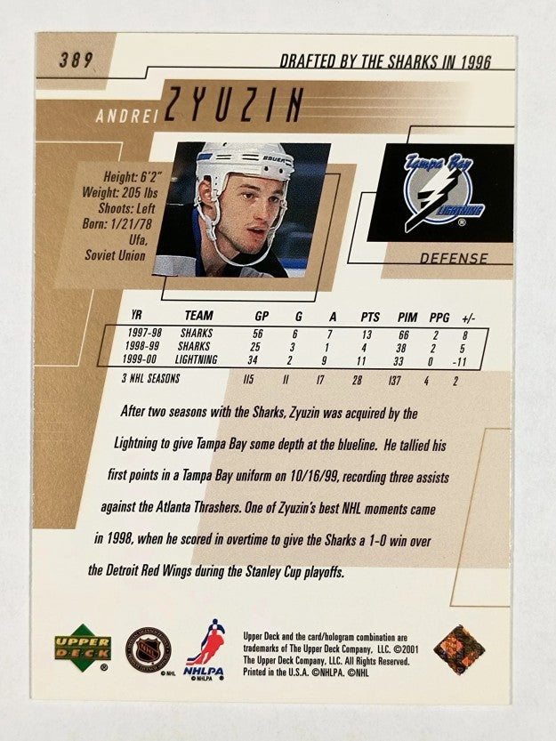 2000-01 Upper Deck #389 Andrei Zyuzin