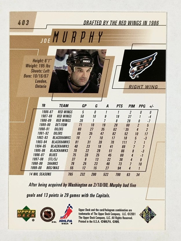 2000-01 Upper Deck #403 Joe Murphy