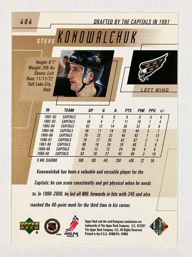 2000-01 Upper Deck #404 Steve Konowalchuk