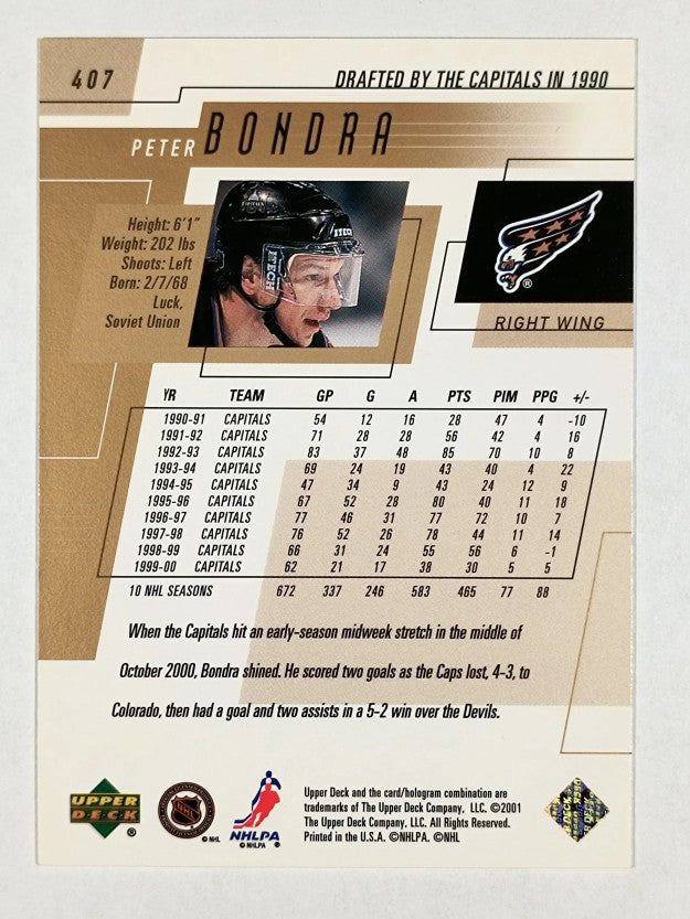 2000-01 Upper Deck #407 Peter Bondra