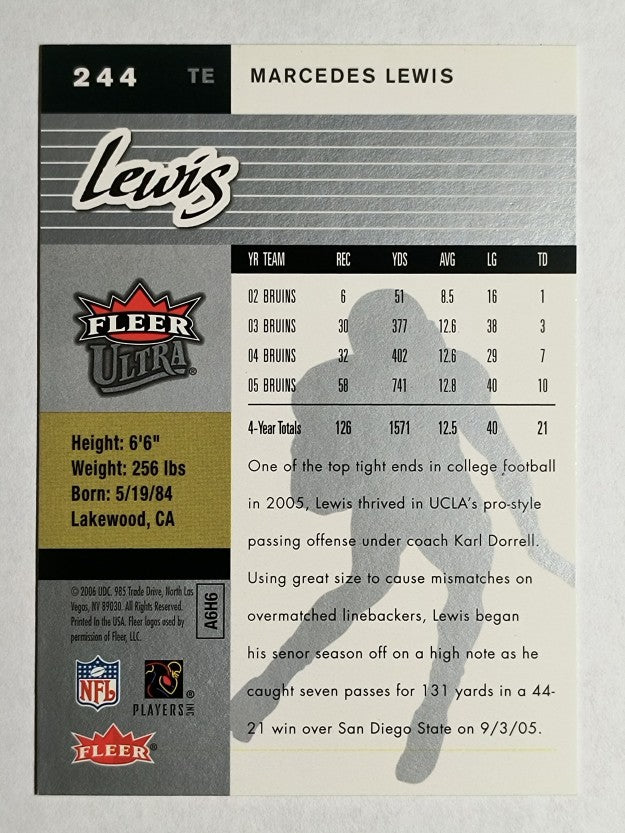 2006 Ultra #244 Marcedes Lewis RC