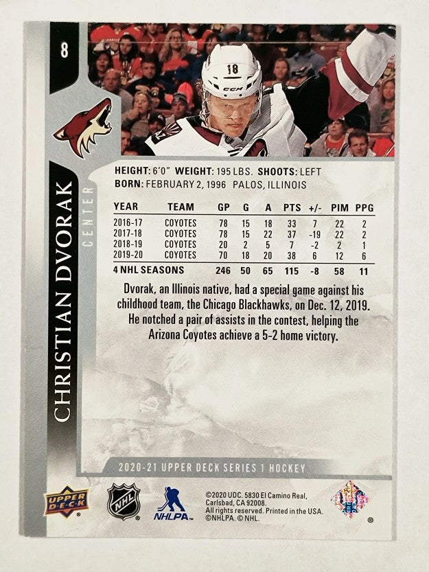 2020-21 Upper Deck #8 Christian Dvorak