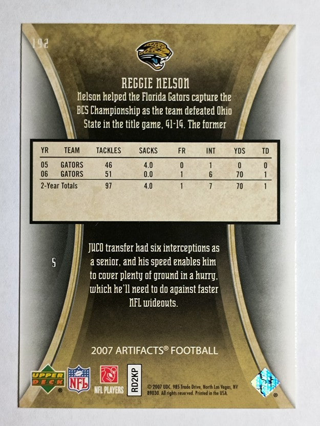 2007 Artifacts #192 Reggie Nelson RC