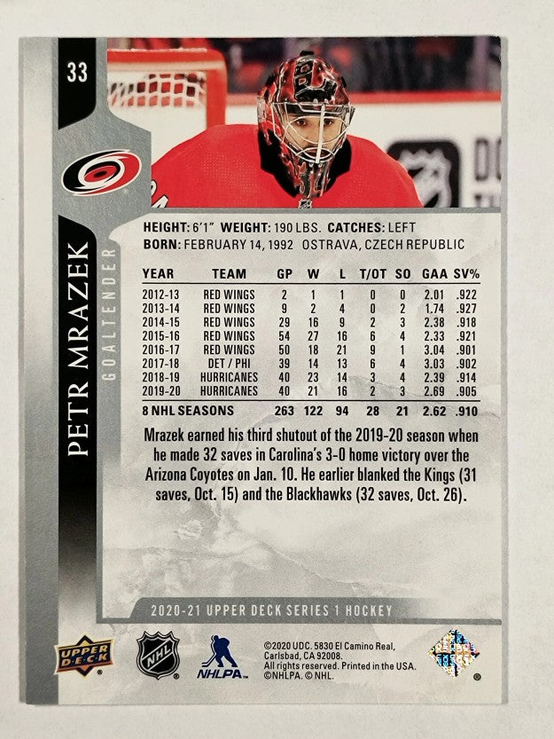 2020-21 Upper Deck #33 Petr Mrazek
