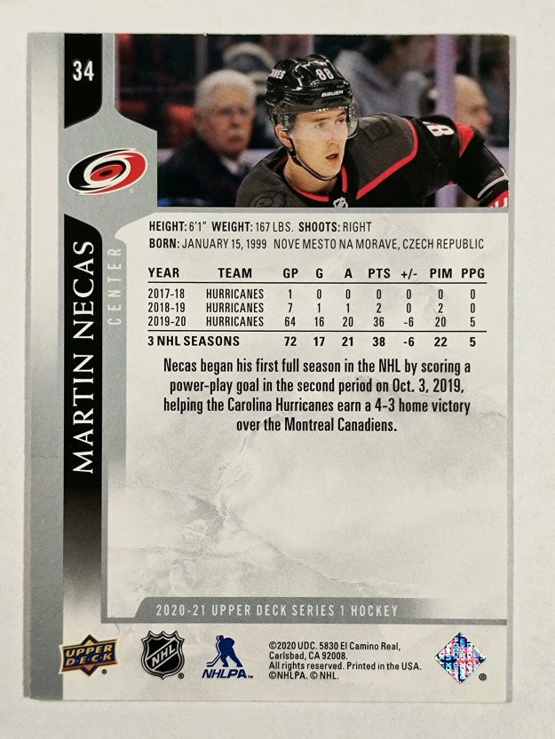 2020-21 Upper Deck #34 Martin Necas