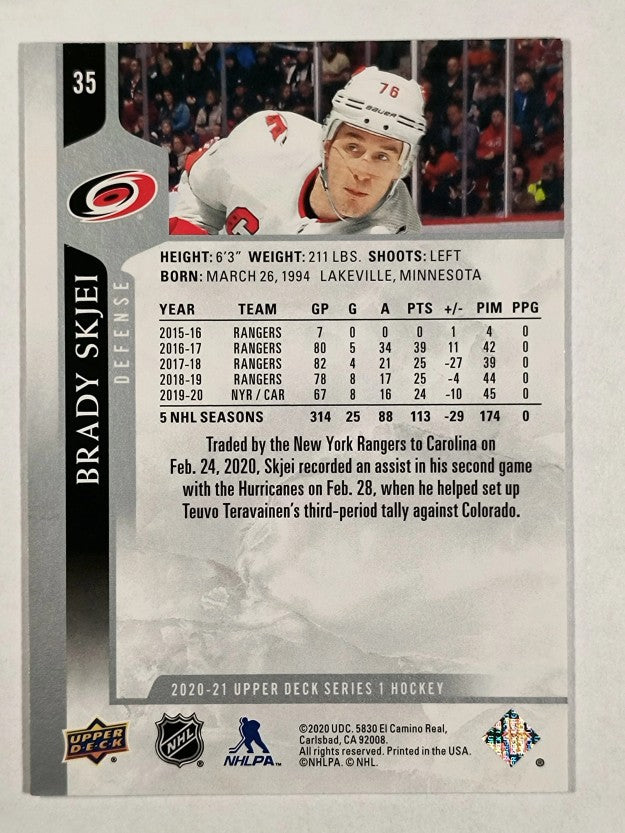 2020-21 Upper Deck #35 Brady Skjei