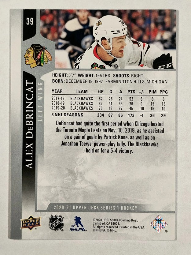 2020-21 Upper Deck #39 Alex DeBrincat
