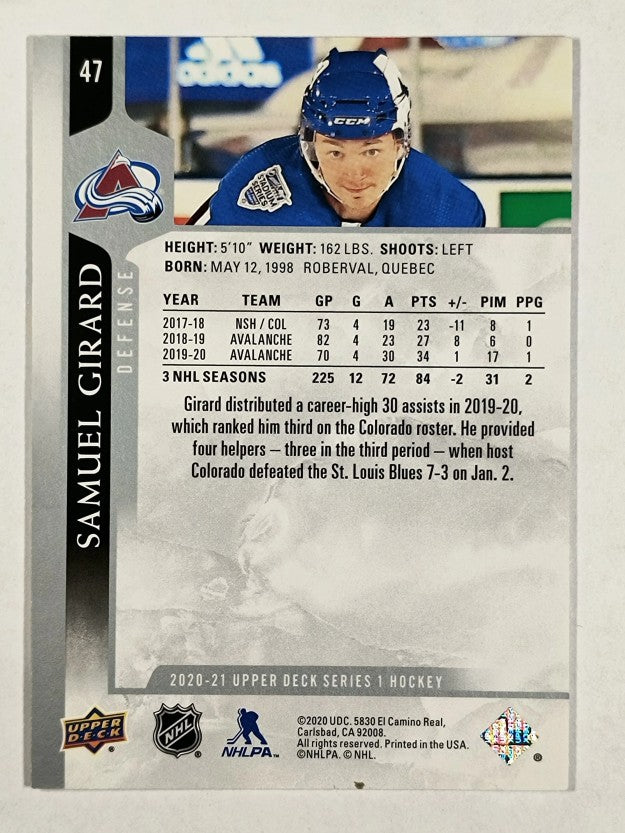 2020-21 Upper Deck #47 Samuel Girard