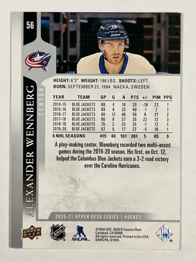 2020-21 Upper Deck #56 Alexander Wennberg